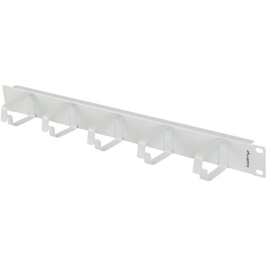 Organizador de cables Lanberg AK-1701-S 1U 19" 5 soportes Steel Gris RAL7035