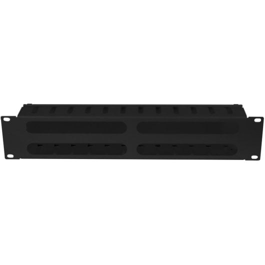 Organizador de cables Lanberg AK-1705-B 2U 19" acero negro RAL9004 incluye tornillos M6