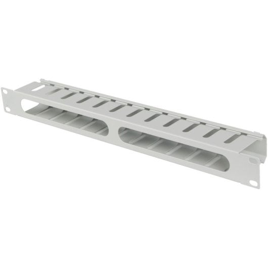 Organizador de cables 1U Lanberg AK-1704-S acero 19" gris RAL7035 rack accesorios