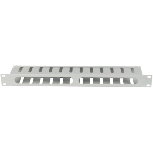 Organizador de cables 1U Lanberg AK-1704-S acero 19" gris RAL7035 rack accesorios