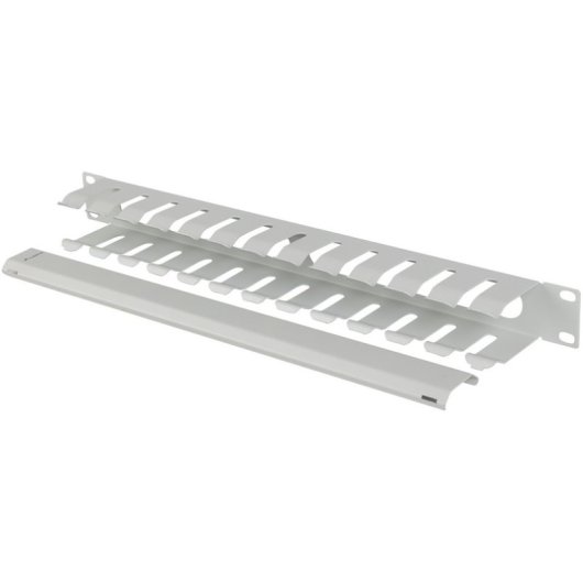 Organizador de cables 1U Lanberg AK-1704-S acero 19" gris RAL7035 rack accesorios