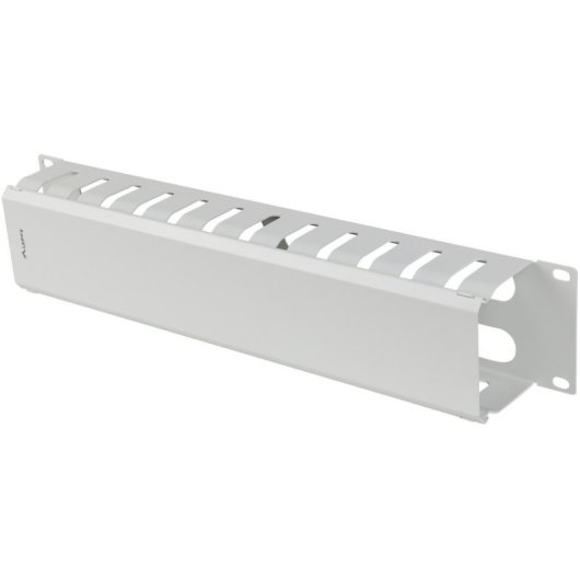 Organizador de cables Lanberg AK-1705-S 2U 19" acero gris RAL7035 con tapón y tornillos M6