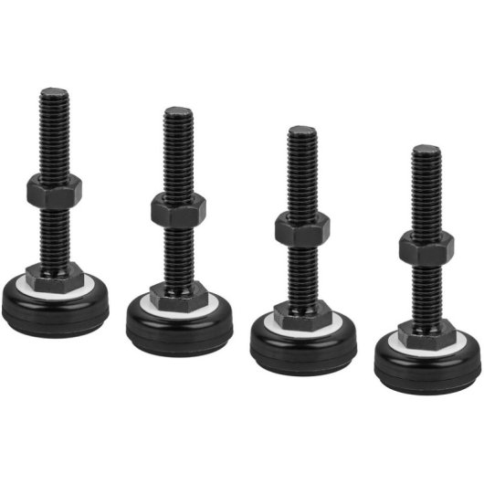 Pies para rack Lanberg AK-1602-B M10 ABS Metal Negro RAL9004 60kg Pack 4