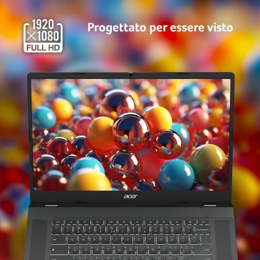 Acer Chromebook Plus 515 CB515-2H-34ZU Intel Core i3-1215U 8GB 256GB SSD 15.6" IPS Teclado Italiano