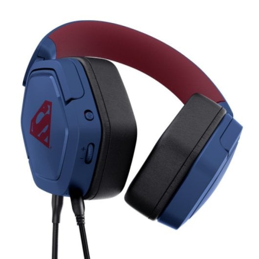 Trust Carus Superman Kabelgebundener Multiplattform-Kopfhörer mit abnehmbarem Mikrofon, Blau/Rot