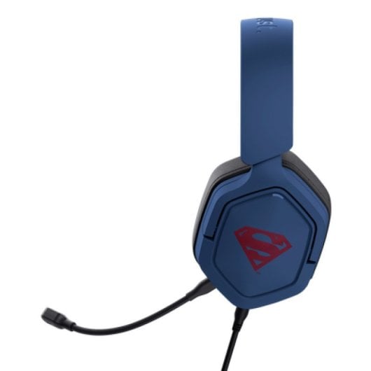 Trust Carus Superman Kabelgebundener Multiplattform-Kopfhörer mit abnehmbarem Mikrofon, Blau/Rot