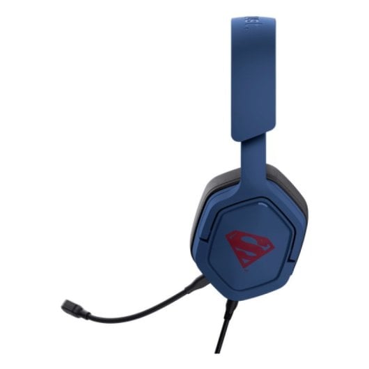 Trust Carus Superman Kabelgebundener Multiplattform-Kopfhörer mit abnehmbarem Mikrofon, Blau/Rot
