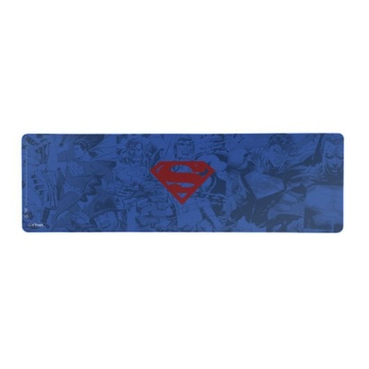 Alfombrilla Gaming Trust Superman XXL 930x300mm PET Base Antideslizante Bordes Cosidos