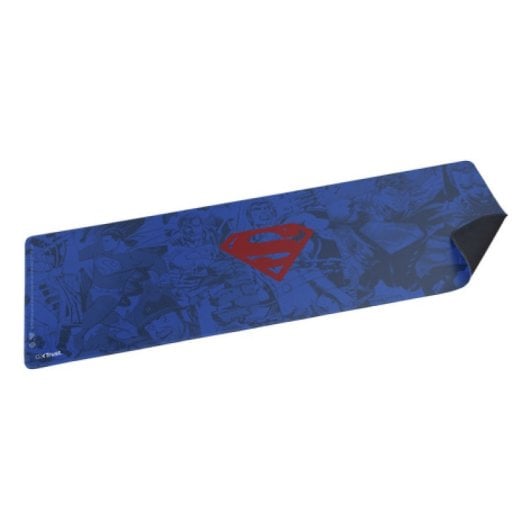 Alfombrilla Gaming Trust Superman XXL 930x300mm PET Base Antideslizante Bordes Cosidos