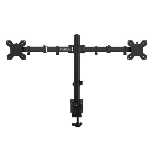 Nilox Soporte de Brazo para 2 Monitores Hasta 32" 8Kg Máx VESA 100x100/75x75 Negro