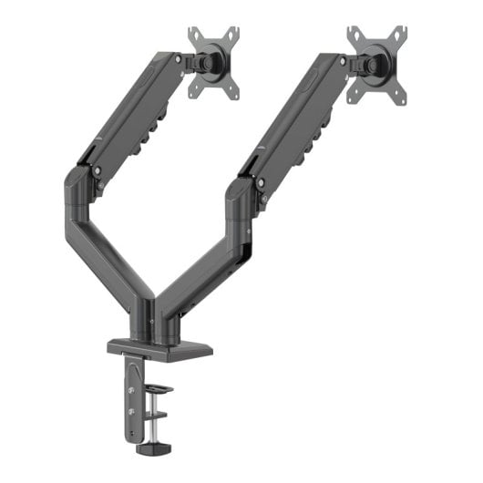 Nilox Soporte de Brazo Artículo de 2 Monitores de 15" a 32" Max 9Kg VESA 100x100/75x75 Negro