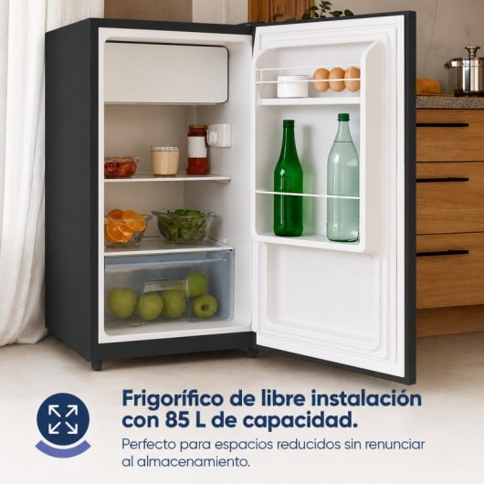 Origial COOL&FREEZE MINI 85 L BLACK Frigorífico Bajo Encimera 85 litros E Negro