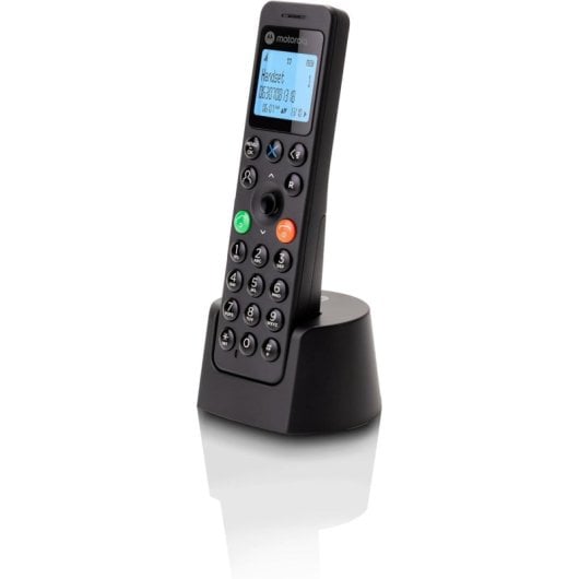 Teléfono inalámbrico Motorola DOT201 DECT Altavoz 100 contactos Negro terminal con pantalla