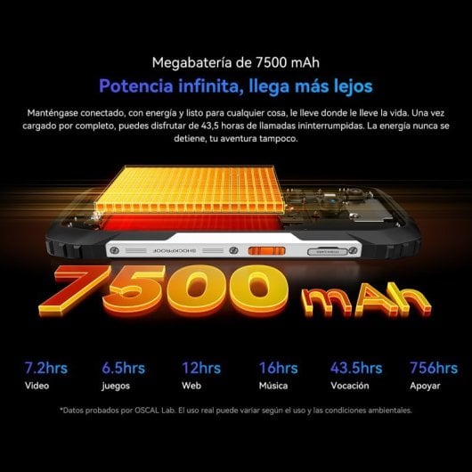 Smartphone OSCAL Pilot 3 12GB 256GB 5G IA Pantalla 2.4K 120Hz 7500mAh