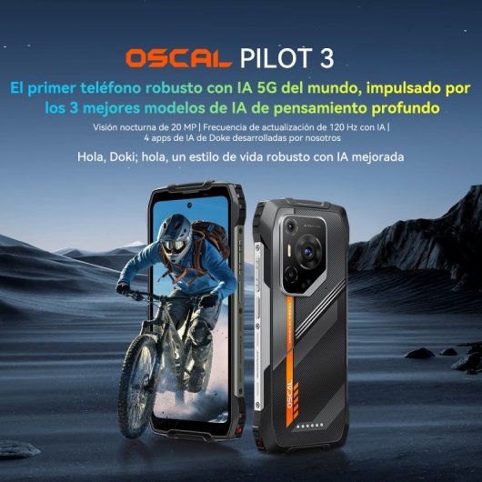 Smartphone OSCAL Pilot 3 12GB 256GB 5G IA Pantalla 2.4K 120Hz 7500mAh
