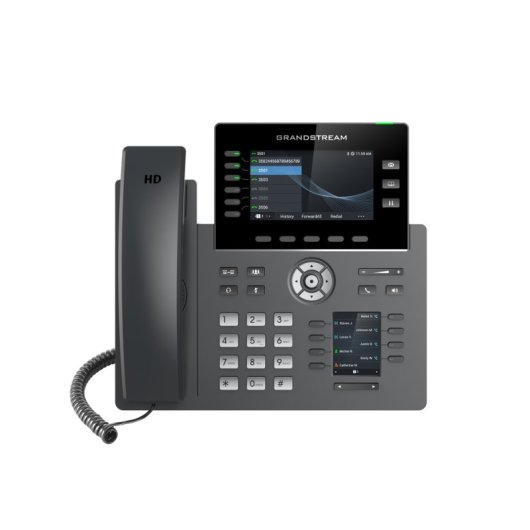 Grandstream GRP2616 Telefono IP WiFi Bluetooth 6 linee 2x Gigabit Schermo a colori da 4,3" Nero