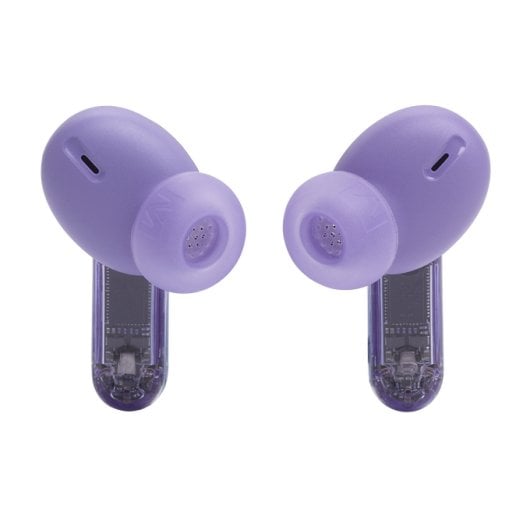 Auriculares JBL Tune Beam 2 Ghost Edition Inalámbricos Bluetooth 5.3 com Cancelamento de Ruído e Cor Malva