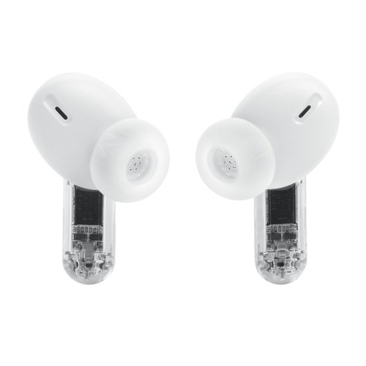 Auriculares JBL inalámbricos Bluetooth 5.3 con Cancelación de Ruido True Wireless Blanco Transparente