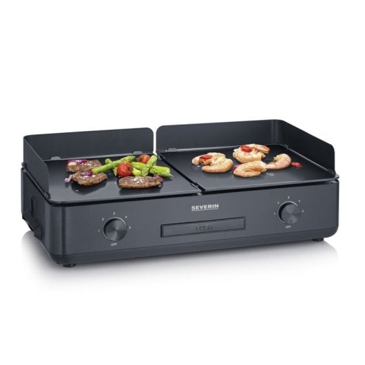 Barbacoa eléctrica Severin Superficie 1300cm² 2200W 5 niveles temperatura limpieza fácil