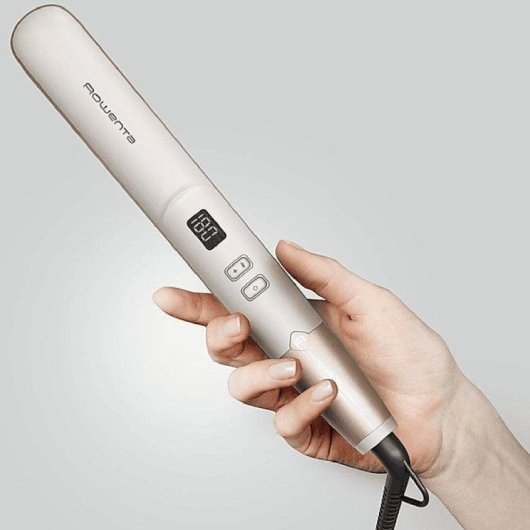 Lisseur Céramique Rowenta SF4633F0 230ºC 8 Réglages Ionique Écran Beige