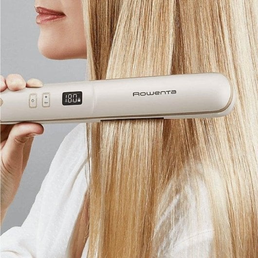 Lisseur Céramique Rowenta SF4633F0 230ºC 8 Réglages Ionique Écran Beige
