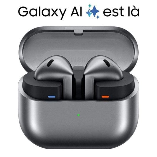Auriculares Samsung Galaxy Buds3 Inalámbricos Bluetooth 5.4 com Cancelamento de Ruído Ativo Prata