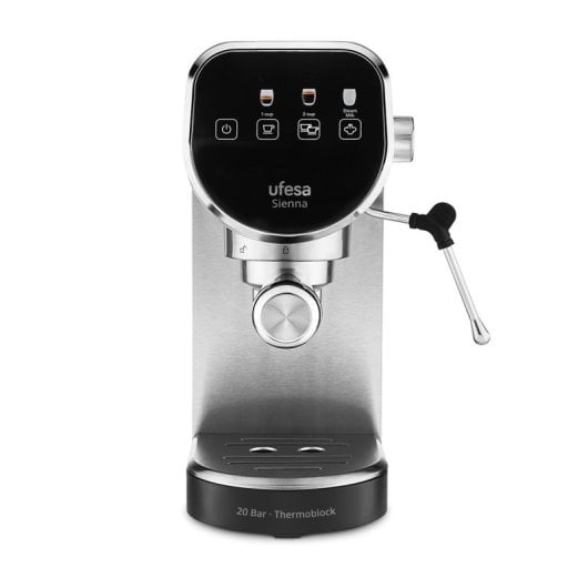 Cafetera Espresso Ufesa Sienna 0.9L 20 bares Thermoblock depósito extraíble vaporizador
