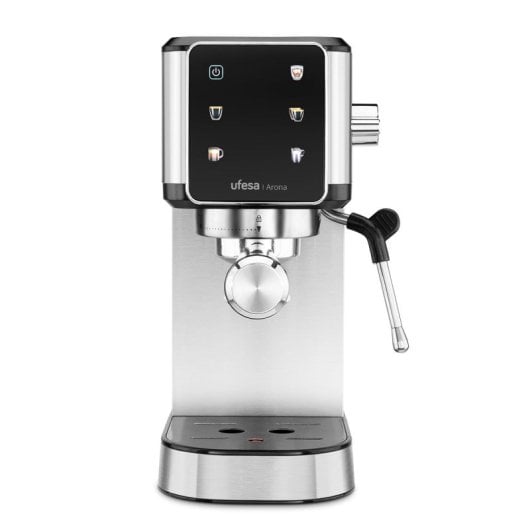 Cafetera Espresso Ufesa Arona 1L 20 bares Thermoblock Panel táctil Vaporizador