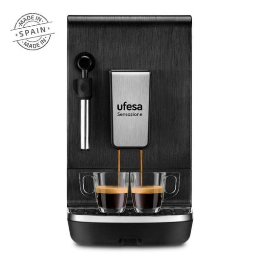 Machine à café super automatique Ufesa Sensazione 1,4 L 20 bars en acier inoxydable à commande tactile