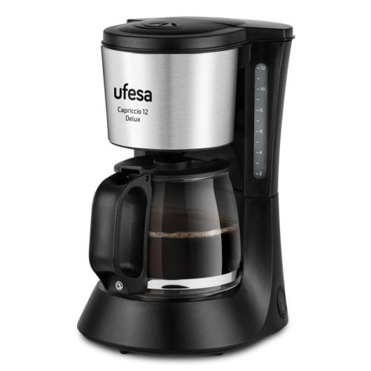 Cafetera de filtro Ufesa Capriccio 12 Delux 1,2L 680W jarra cristal filtro permanente