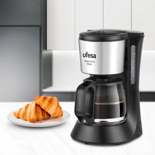 Cafetera de filtro Ufesa Capriccio 12 Delux 1,2L 680W jarra cristal filtro permanente