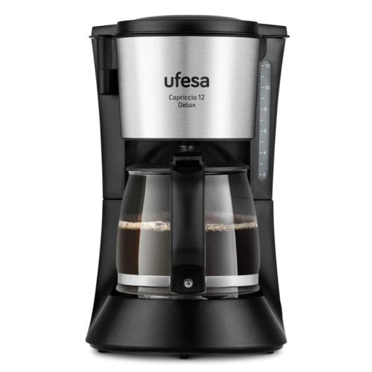 Cafetera de filtro Ufesa Capriccio 12 Delux 1,2L 680W jarra cristal filtro permanente