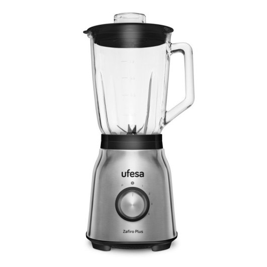 Batidora de vaso Ufesa 70205336 Zafiro Plus 1250W 1,5L 6 cuchillas cristal picahielos