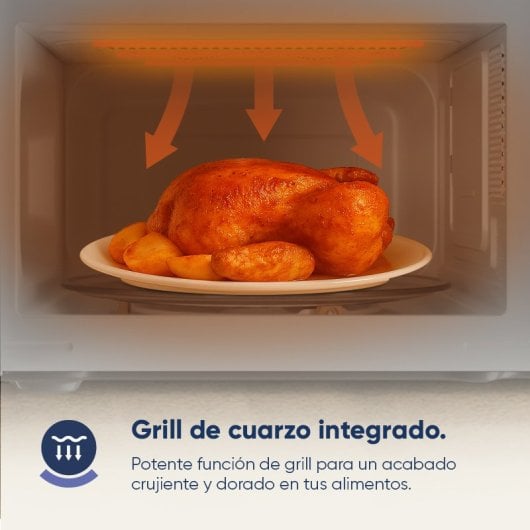 Origial INFINITYHEAT MIRROR GRILL Microondas con Grill 20L 700W Negro