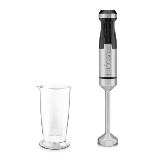 Batidora de Mano Ufesa Orion 1500W 4 Cuchillas Pie Antirayaduras Vaso Medidor 700ml