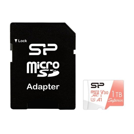 Tarjeta MicroSDXC Silicon Power 1TB UHS-I U3 V30 Clase 10 + Adaptador SD Rojo/Blanco