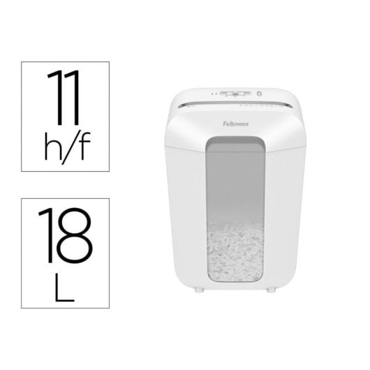 Destructor de Papel Fellowes LX70 4x40mm 18L 11 hojas Blanco
