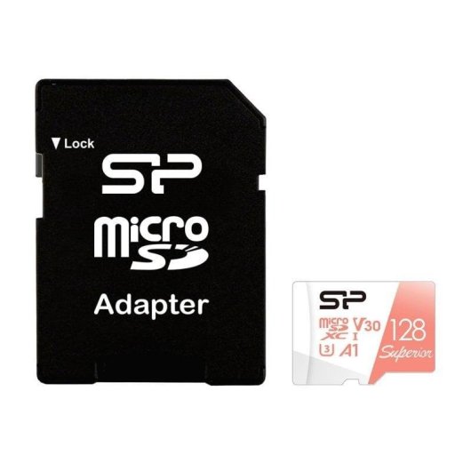 Cartão MicroSDXC Silicon Power Superior 128GB 100MB/s V30 UHS-I Resistente