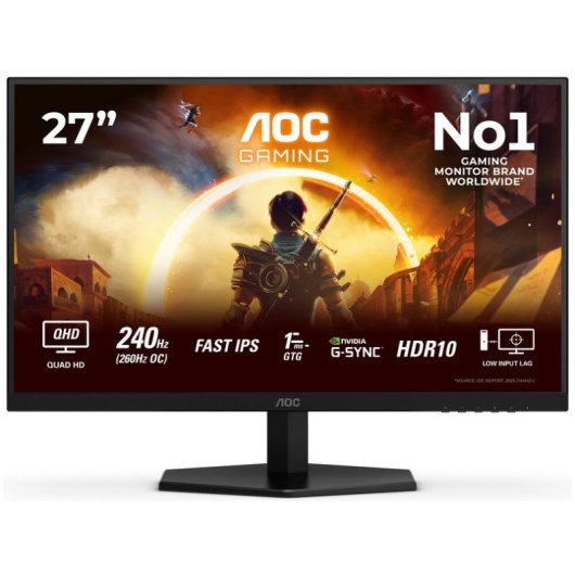 Monitor Gaming 27 Pollici QHD Fast IPS 240Hz 1ms AdaptiveSync Monitor Gaming 27 Pollici QHD Fast IPS 240Hz 1ms AdaptiveSync