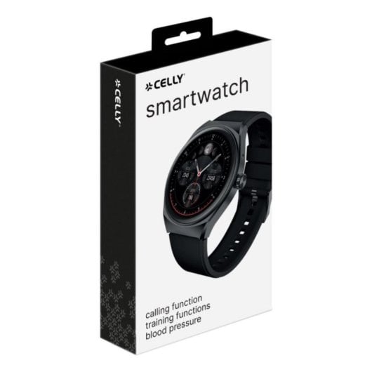 Smartwatch Celly TRAINERHALOBK 1.38" GPS Monitor Cardíaco Micrófono IP67 Negro/Gris