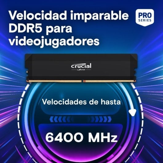 Memoria RAM Crucial 64GB DDR5 6000MHz 2x32GB DIMM XMP 3.0 EXPO Unbuffered