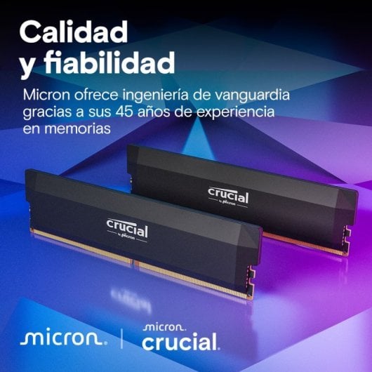 Memoria RAM Crucial 64GB DDR5 6000MHz 2x32GB DIMM XMP 3.0 EXPO Unbuffered