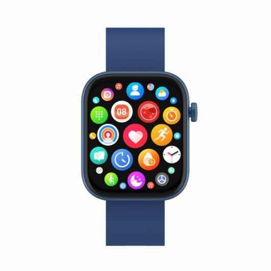 Denver SW-XYZ Bluetooth AMOLED Smartwatch 1,85″ Bildschirm Gesundheit Multisport Blau
