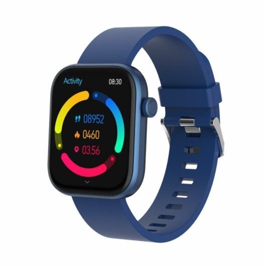 Denver SW-XYZ Bluetooth AMOLED Smartwatch 1,85″ Bildschirm Gesundheit Multisport Blau