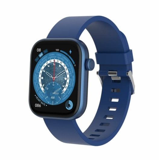 Denver SW-XYZ Bluetooth AMOLED Smartwatch 1,85″ Bildschirm Gesundheit Multisport Blau