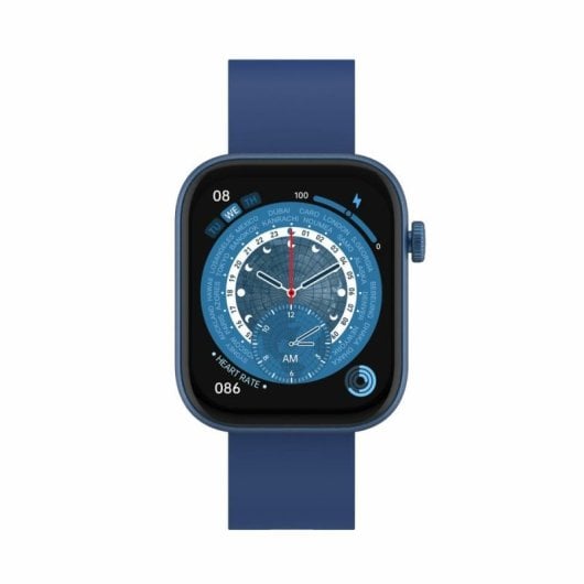 Denver SW-XYZ Bluetooth AMOLED Smartwatch 1,85″ Bildschirm Gesundheit Multisport Blau