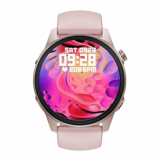 Montre connectée Denver SWC-392RO Bluetooth, écran AMOLED, IP67, rose, oxymètre, fonctionnalités santé