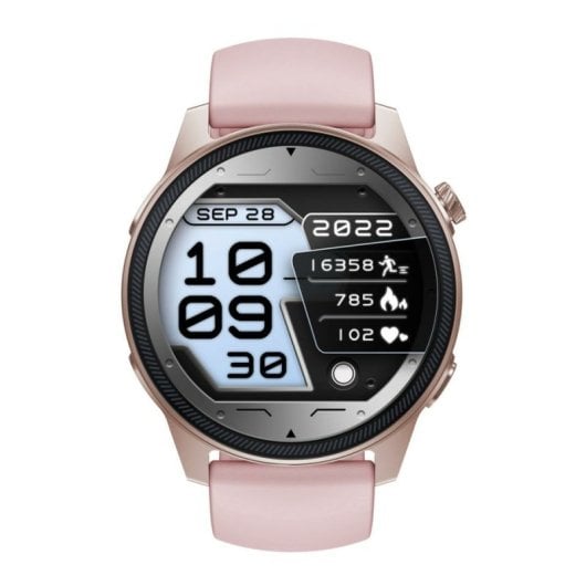 Montre connectée Denver SWC-392RO Bluetooth, écran AMOLED, IP67, rose, oxymètre, fonctionnalités santé