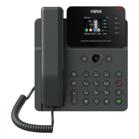 Telefono IP Fanvil 4 linee PoE display LCD Gigabit Ethernet nero
