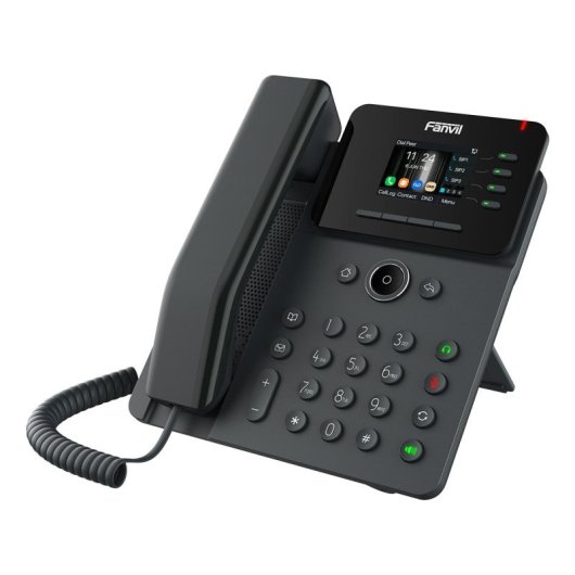 Telefono IP Fanvil 4 linee PoE display LCD Gigabit Ethernet nero